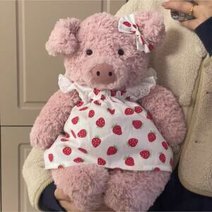 Bartholomew bear clothes outfits - Red strawberry dress (Large)